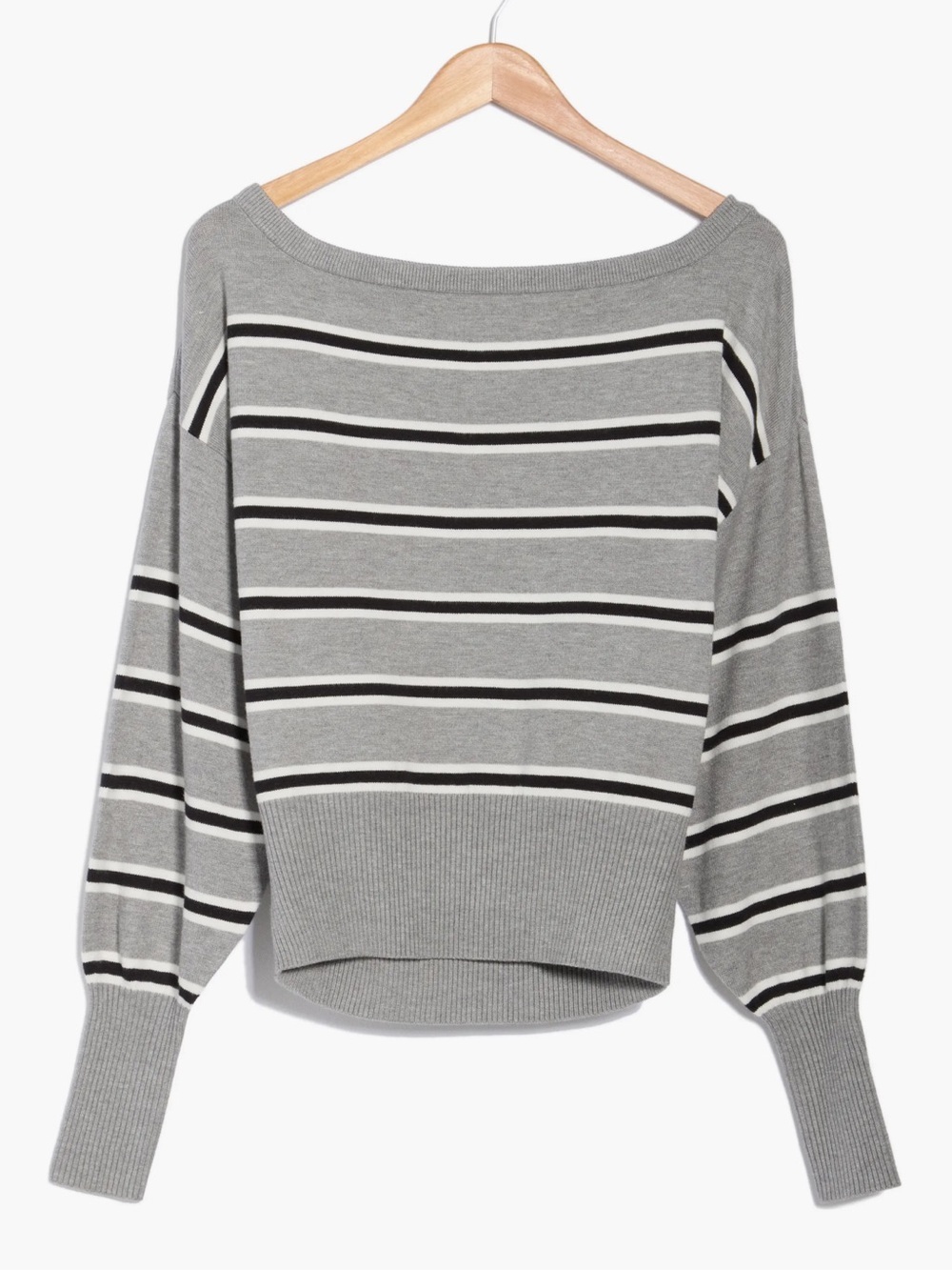 Cloth By Design Striped Off the Shoulder Slouchy Sweater Size Small